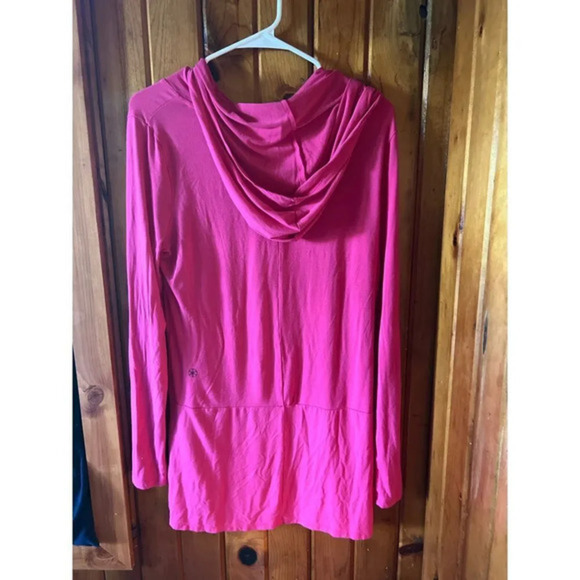 Gaiam long sleeve hooded top Pink size medium - Picture 2 of 3